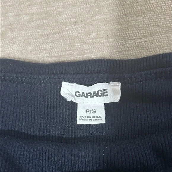 Navy blue Off-Shoulder Long Sleeve Top - Picture 2 of 4